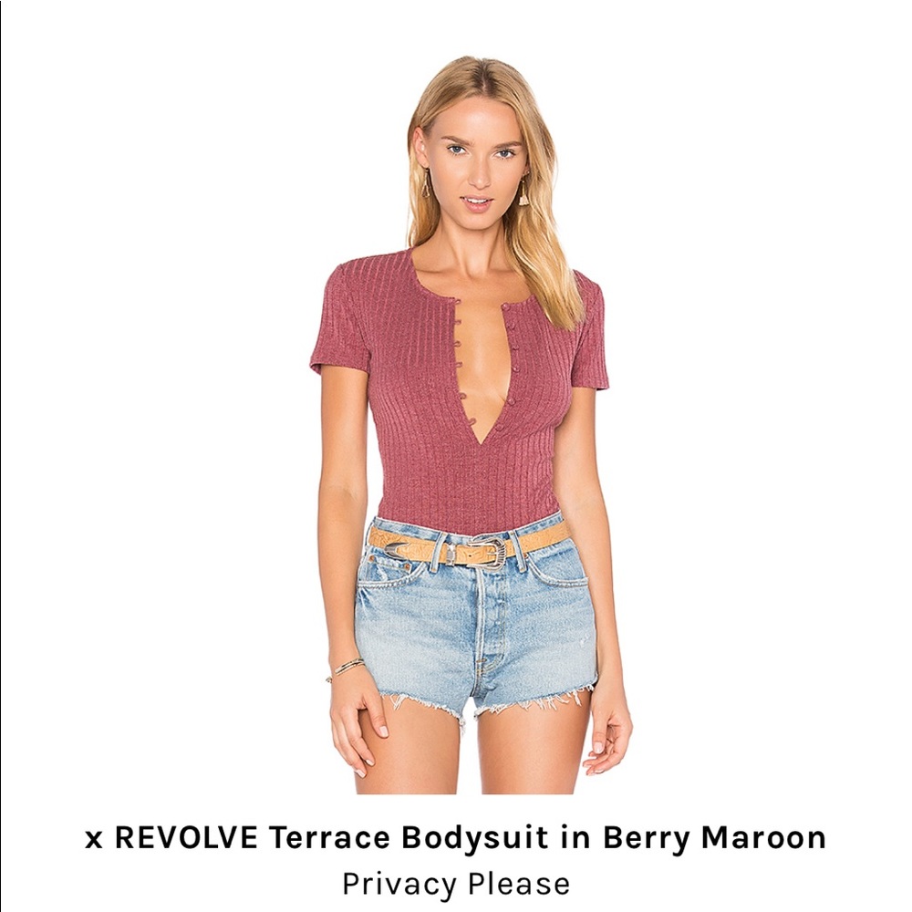 Privacy Please Terrace Bodysuit Pink Berry NEW XS